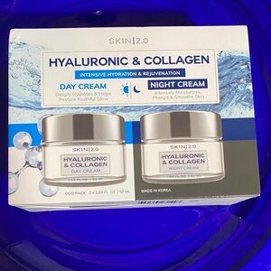 Skin|2.0 Hyaluronic & Collagen Day + Night Cream Duo – White & Blue